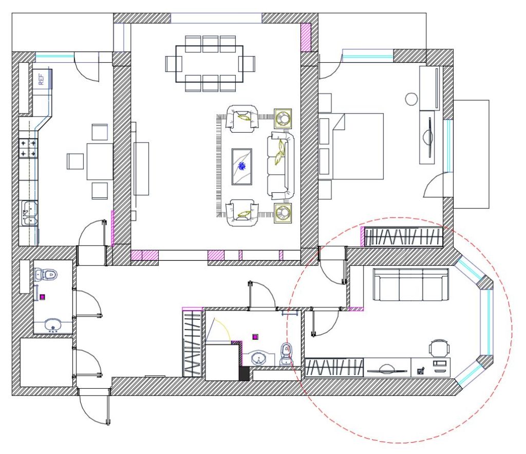 120m2 Interior Plan
